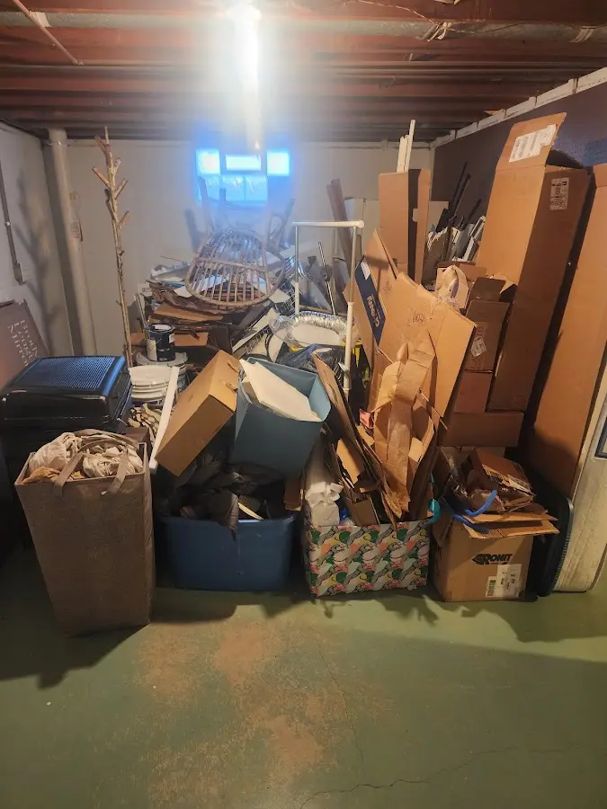 Roll-off dumpster container at job site for 6 Yard Dumpster Rental in Carrollton